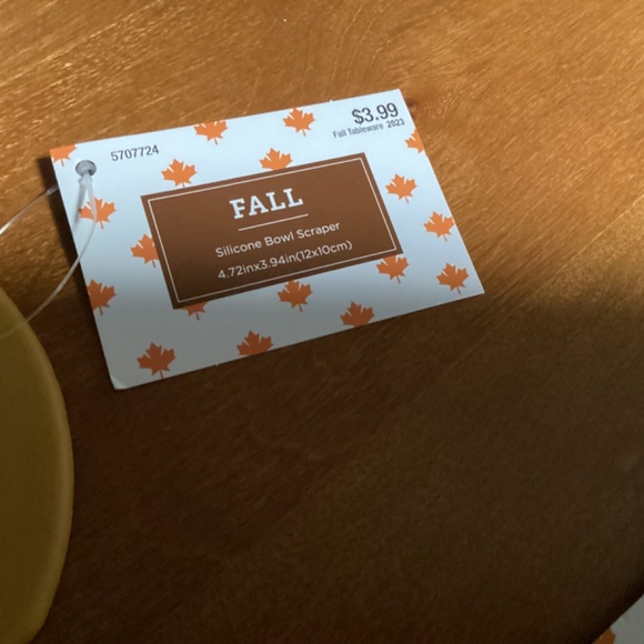 Fall Tableware Silicone Bowl Scraper New With Tag 4.72” x 3.94” - Picture 3 of 7